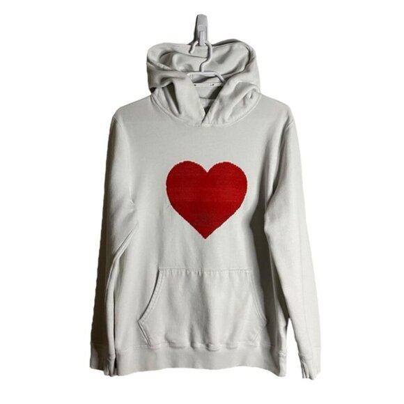 Abercrombie & Fitch Tops - Abercrombie & Fitch Off-White Pride Love Flip Sequin Sweatshirt Hoodie